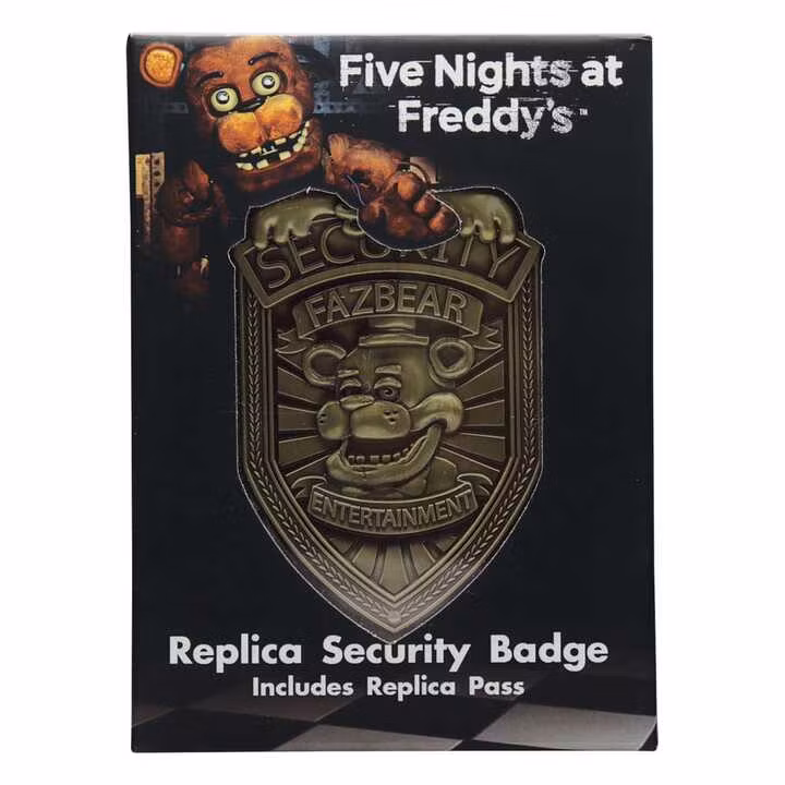 Five Nights at Freddy's Replica Security Badge Antique Brass Edition