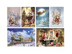 Adventskalender nostalgi " tomte som täljer" A4