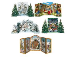 Adventskalender nostalgi "barn vid port" utvikningsbar