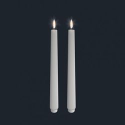 Unika batteriljus Uyuni 2-pack 2,5*25cm vit