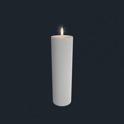 Unika batteriljus från  Uyuni 7,8*20cm vit