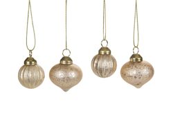 Glaskulor mini i guld 8-pack
