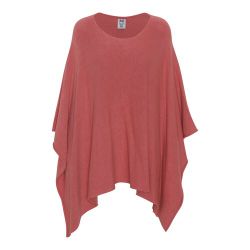 Poncho Stickad Stajl korall