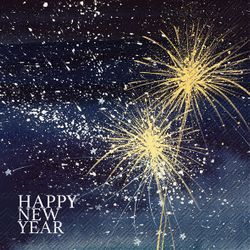 Ihr servett "Happy Silvester Blue"