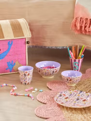 RICE Mellan Mugg Barn "Lila Sjöjungfrusmotiv"