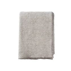 Klippans ullpläd Diamonds natural beige 30% Alpaca & 70% lammull