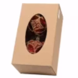 A lot decoration julkula röd/guld 10 cm