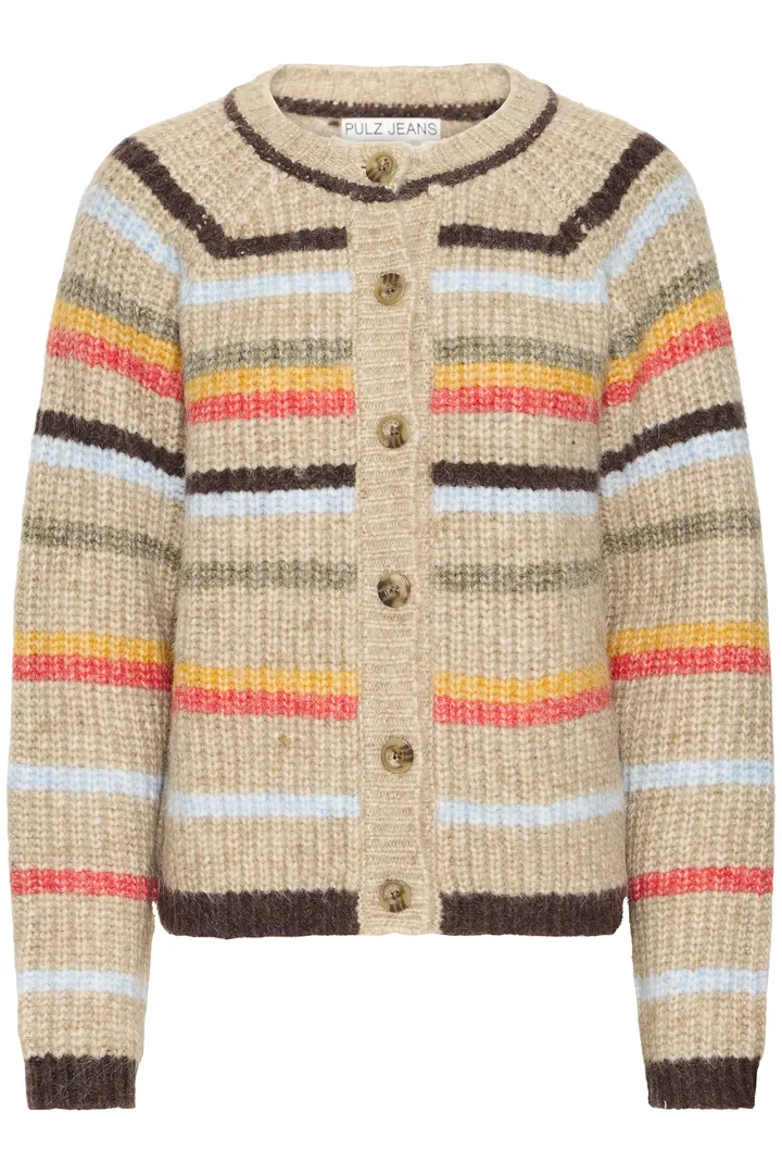 Pulz Pzabena striped cardigan
