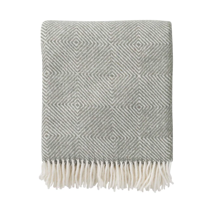 Klippan Gooseye grön ullfilt