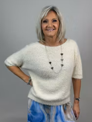 Mix by Heart tröja Parisa beige one-size