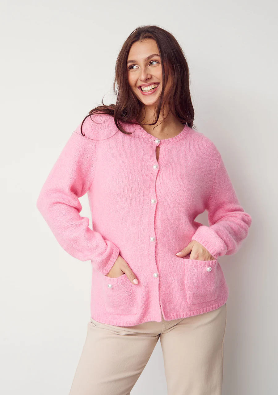Isay Anna classic cardigan fresh pink