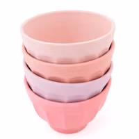 Ekologiska bambuskålar i rosa nyanser (4-pack) från danska NORDAL