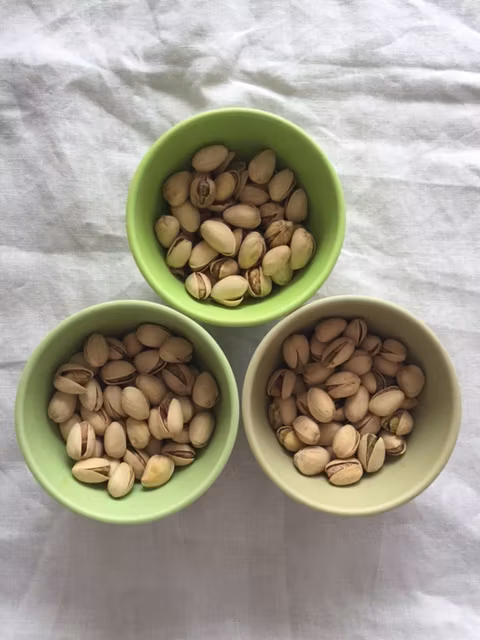 Ekologiska bambuskålar i gröna & gula nyanser (4-pack) från NORDAL