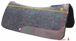 Filtpad grå "Arena Master"  short , 3/4 tum