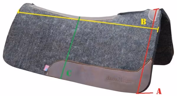 filt pad "Arena Masters" anatomisk format svart 32 tum
