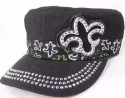"Fleur de Lis" keps svart