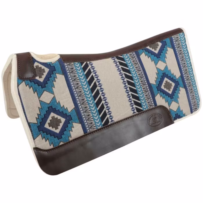 Filtpad anatomiskformad "Mohican  III" blå/beige 30 tum