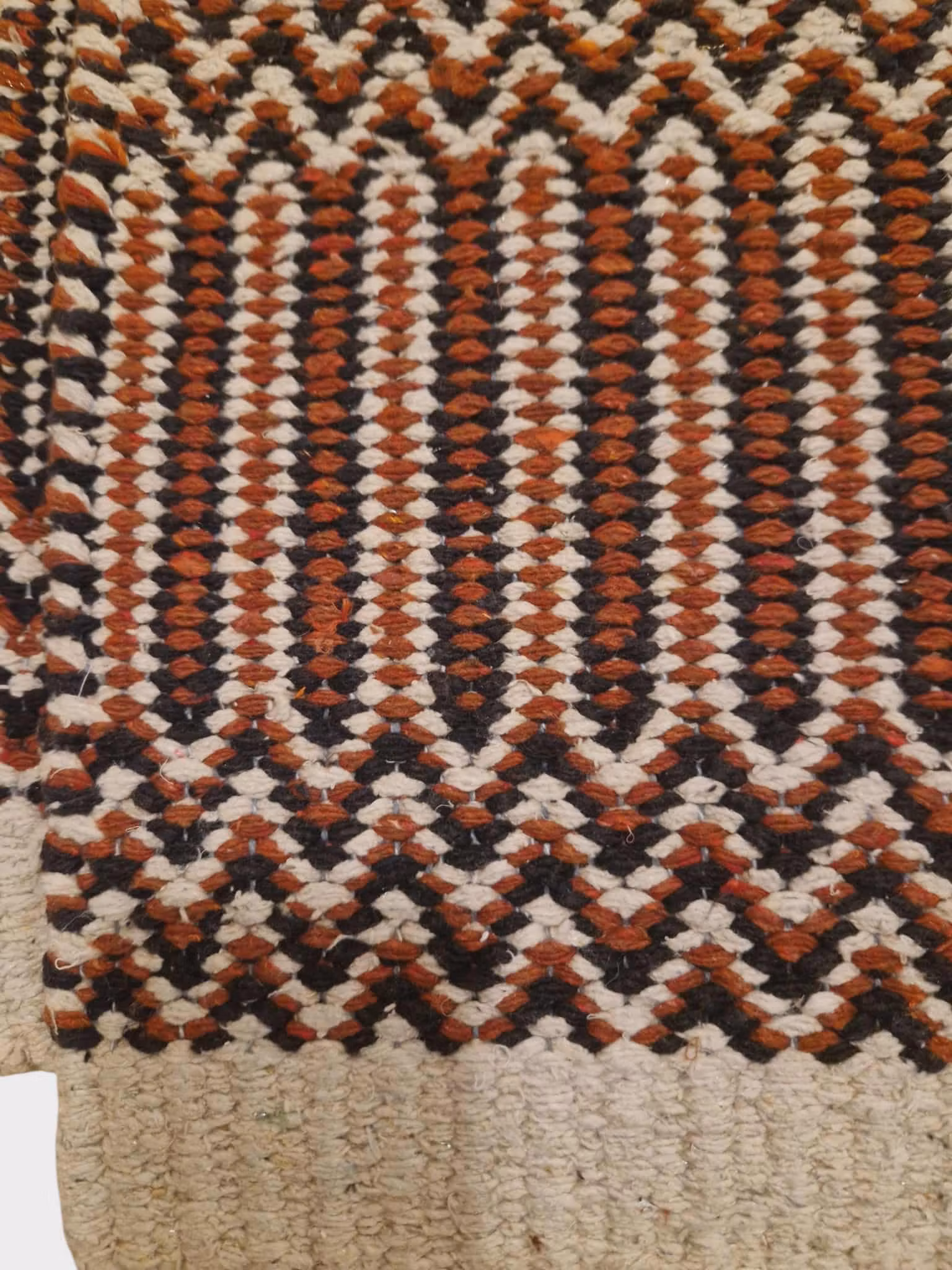 Double weave filt  "Cowboy " 32 x 64 tum orange, svart, beige