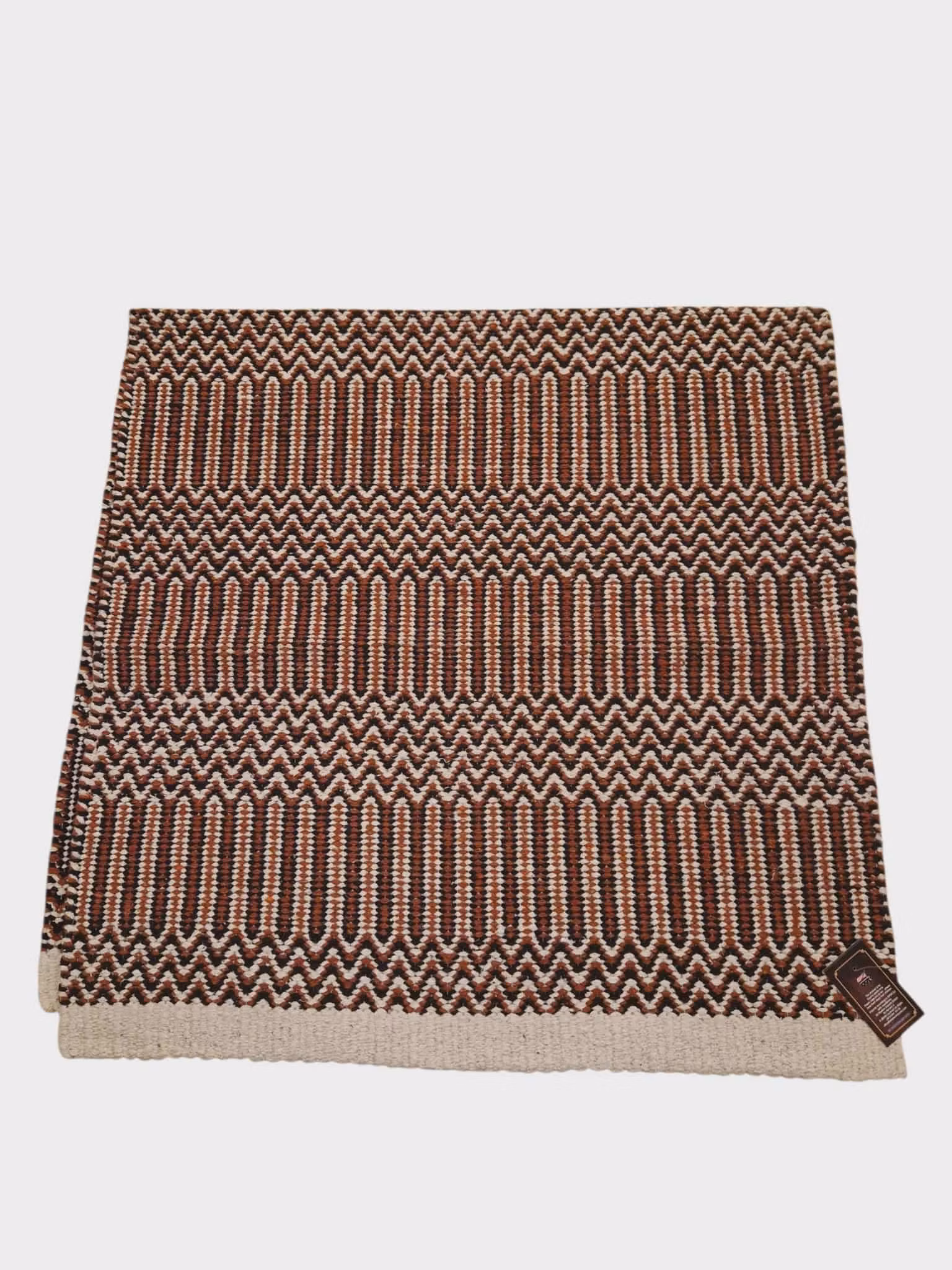 Double weave filt  "Cowboy " 32 x 64 tum orange, svart, beige