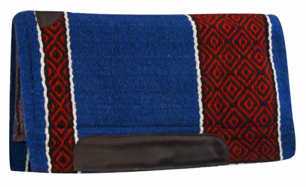 Westernpad "Diamond" 36 x 34 tum blå/röd