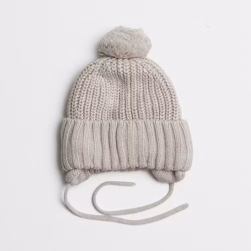 Fodrad stickad mössa - H&M - Storlek 48/50