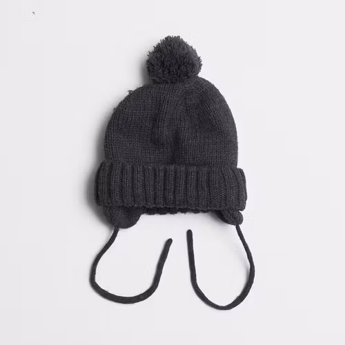 Fodrad stickad mössa - H&M - Storlek 48/50