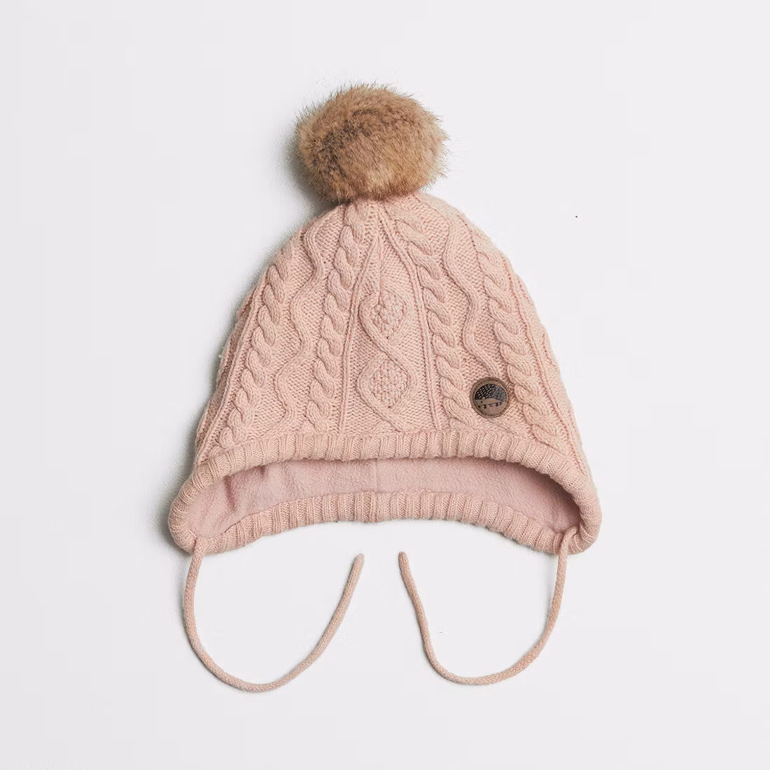 Fodrad stickad mössa - H&M - Storlek 48/50