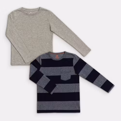Långärmade t-shirts - H&M - Storlek 122/128