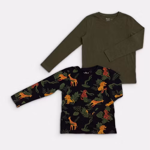 Långärmade t-shirts - Storlek 122/128