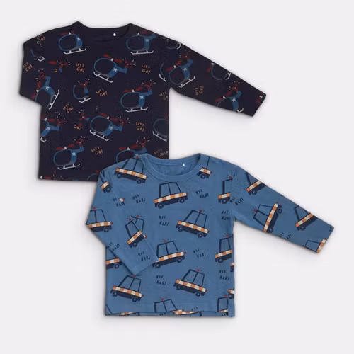 Långärmade t-shirts - Storlek 86/92