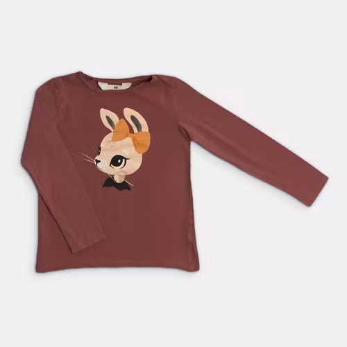 Långärmad t-shirt - H&M - Storlek 110/116