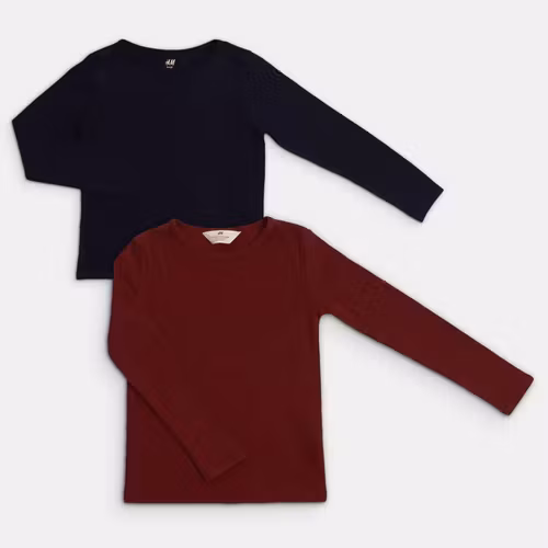 Långärmade t-shirts - H&M - Storlek 122/128