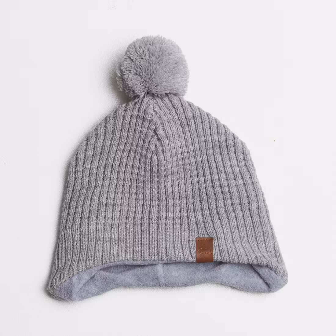 Fodrad stickad mössa - H&M - Storlek 52/54