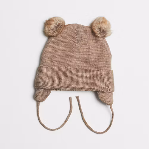 Fodrad stickad mössa - H&M - Storlek 52/54
