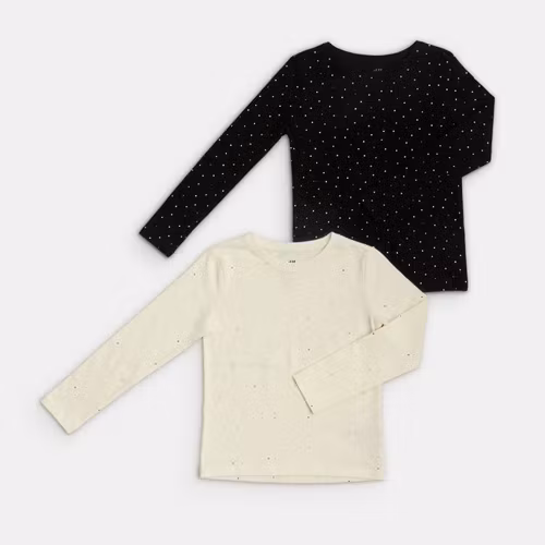 Långärmade t-shirts - H&M - Storlek 110/116