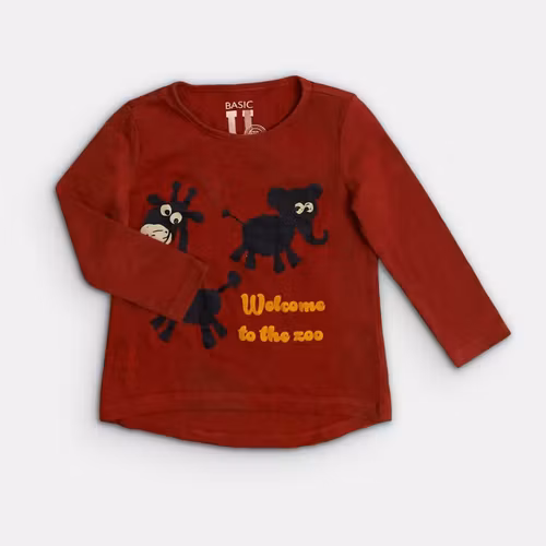 Långärmad t-shirt - Basic U - Storlek 86
