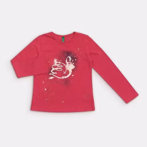 Långärmad t-shirt - Benetton - Storlek 116