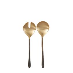 ODIN, salladsbestick kort, guld