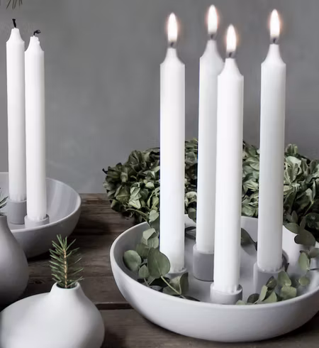 GRANHOLMEN, ljusgrå ljusstake