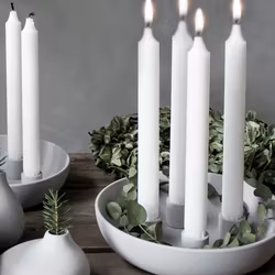 GRANHOLMEN, ljusgrå ljusstake