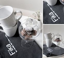 FIKA, kökshandduk med text