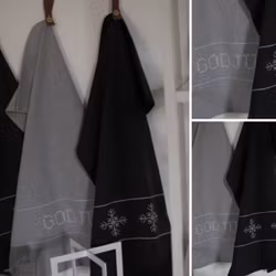 KRYSS GOD JUL, ljusgrå kökshandduk