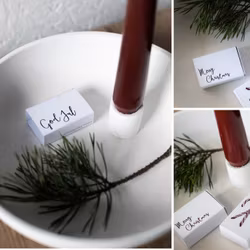 GOD JUL, vit tändsticksask