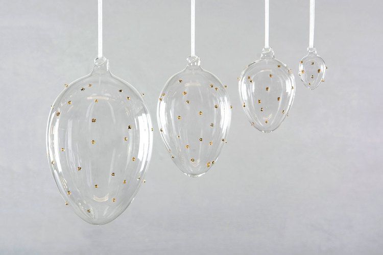 Glasägg klar, dot liten (10-pack)