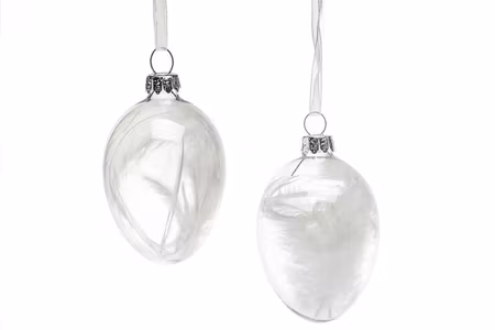 Glasägg, klar vit (9-pack)