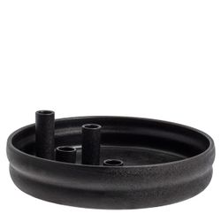 BOLMEN ljusstake, blank svart