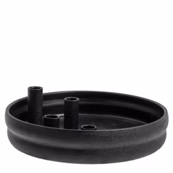 BOLMEN ljusstake, blank svart