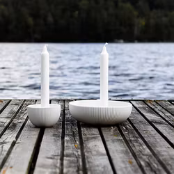LIDATORP,  vit ljusstake