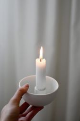 LIDATORP, mini ljusstake vit