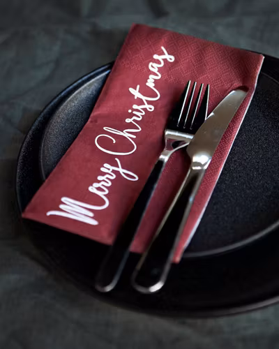 GOD JUL, servett röd